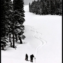 Monarch is closed, though some hiked to ski the 14 inches of snow they received